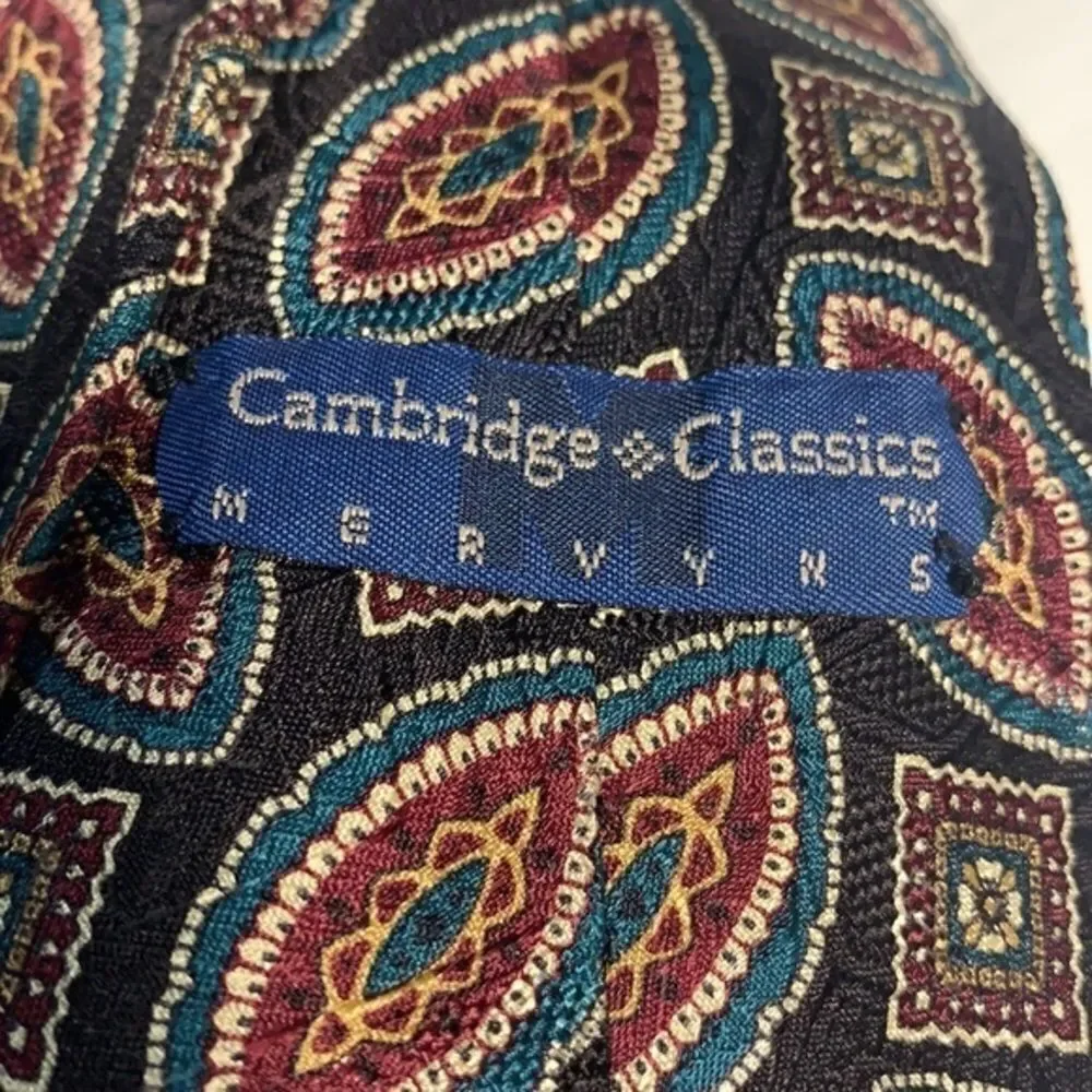 3for$20 Cambridge classics tie black turquoise